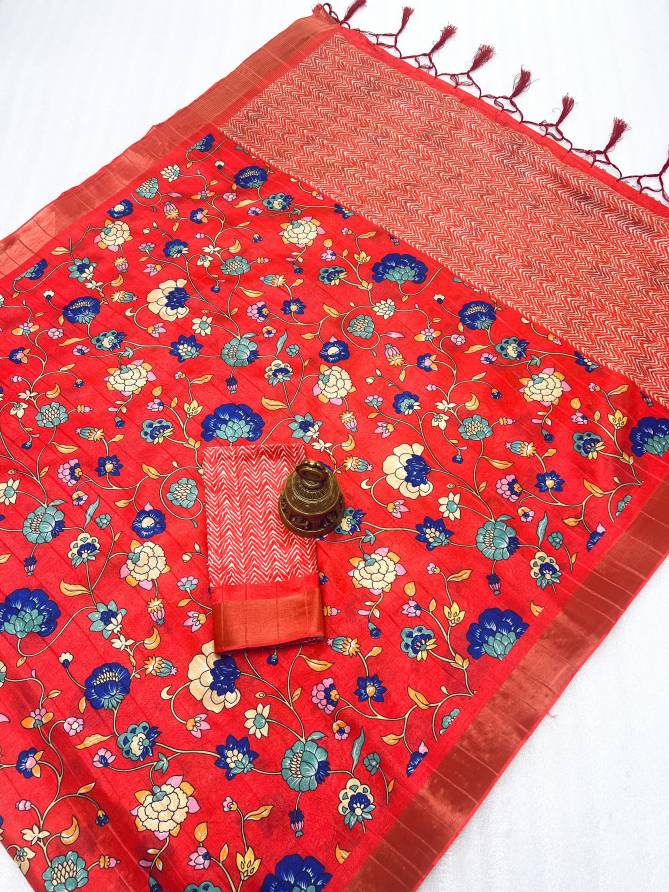 Mg 422 Handloom Weaving Digital Printed Sarees Wholesale Market In Surat